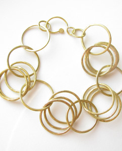 Brass Triple-Link Chain Bracelet