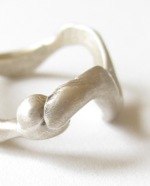 Sterling Silver Wriggle Ring, Size 5