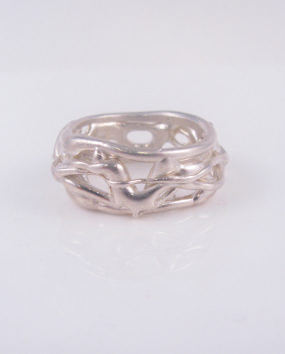 Sterling Silver Vine Band, Size 10
