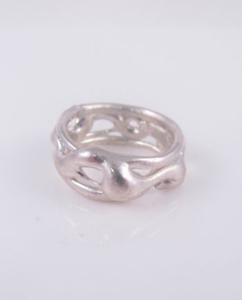 Abstract Sterling Silver Vine Ring, Size 5